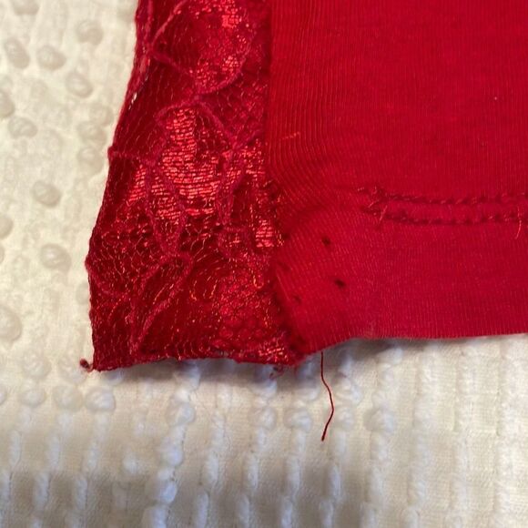 Red Lace Bell Sleeve VNeck Love is Blind Tee, XXL. Just in time for PRIDE Month! - Picture 6 of 8